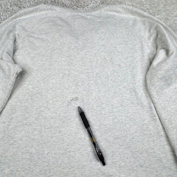 Lucky Brand Vintage Lace Up Pullover Sweatshirt Light Gray Beige - Picture 5 of 7